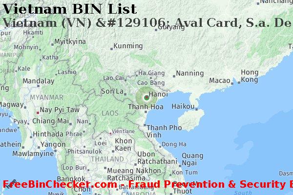 Vietnam Vietnam+%28VN%29+%26%23129106%3B+Aval+Card%2C+S.a.+De+C.v. BIN Dhaftar