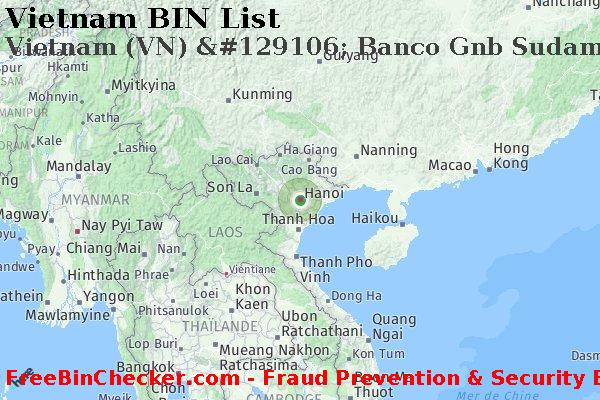 Vietnam Vietnam+%28VN%29+%26%23129106%3B+Banco+Gnb+Sudameris%2C+S.a. BIN Liste 