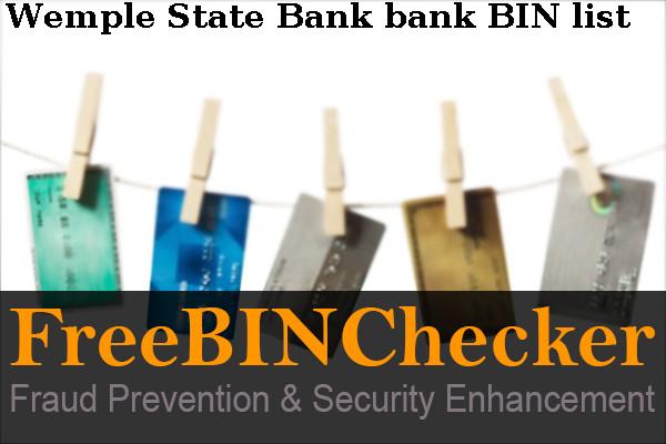 Wemple State Bank BIN List