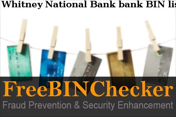 Whitney National Bank BIN Liste 