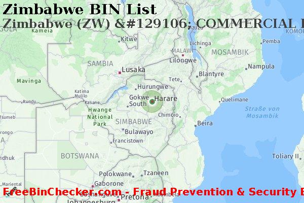 Zimbabwe Zimbabwe+%28ZW%29+%26%23129106%3B+COMMERCIAL+DEBIT+Karte BIN-Liste