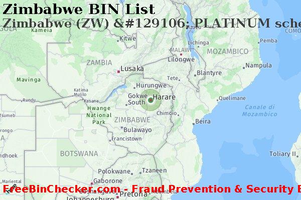 Zimbabwe Zimbabwe+%28ZW%29+%26%23129106%3B+PLATINUM+scheda Lista BIN